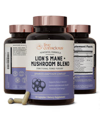 Hero image for Live Conscious Lions Mane Mushroom Supplement capsules