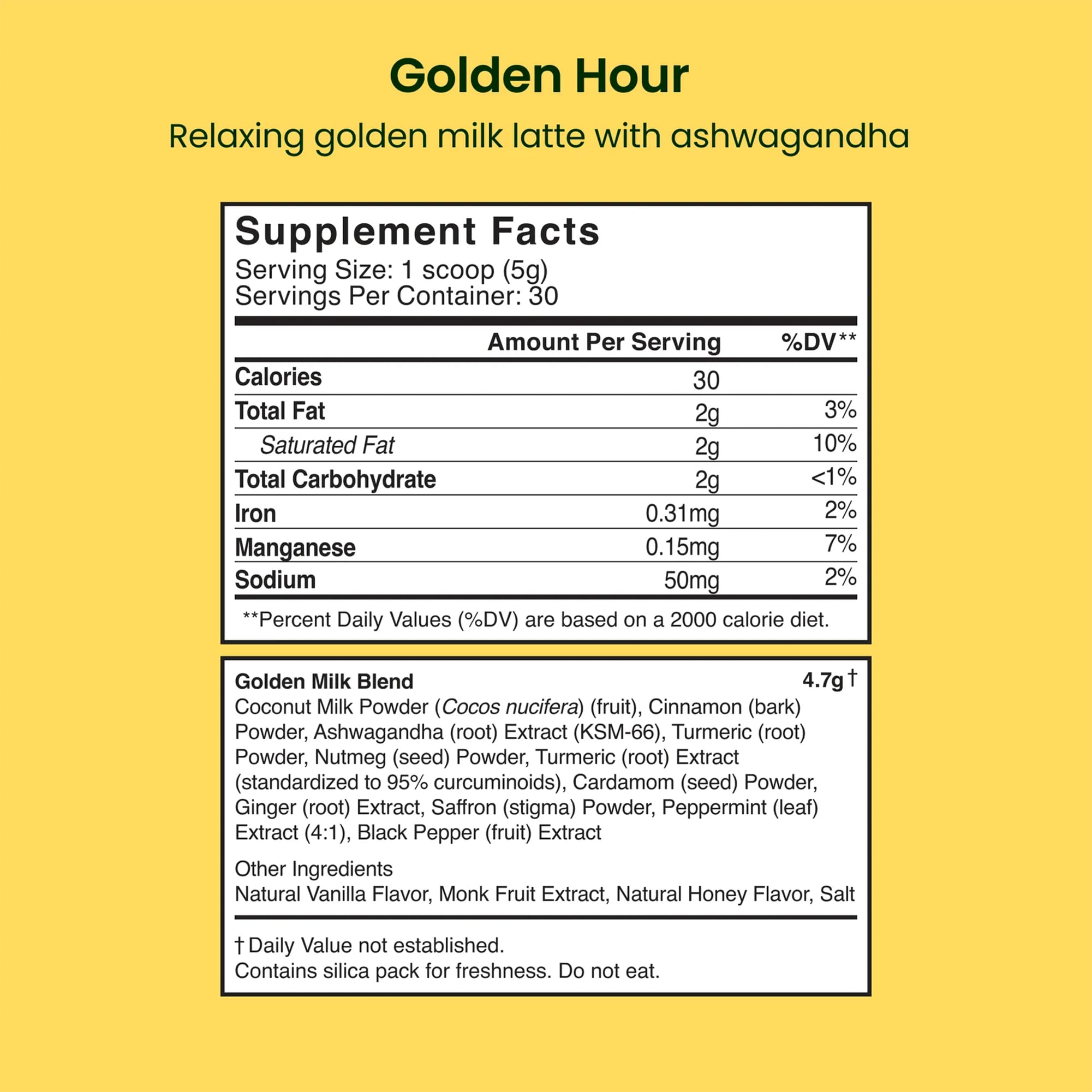 USA-made Golden Hour packaging and label details