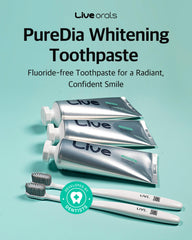 Product packaging front view of Live Orals toothpaste
