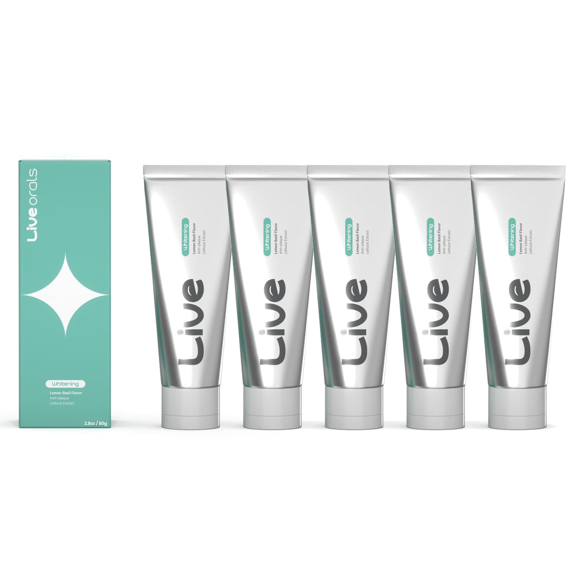Hero image of Live Orals Whitening Toothpaste 80g x5 pack