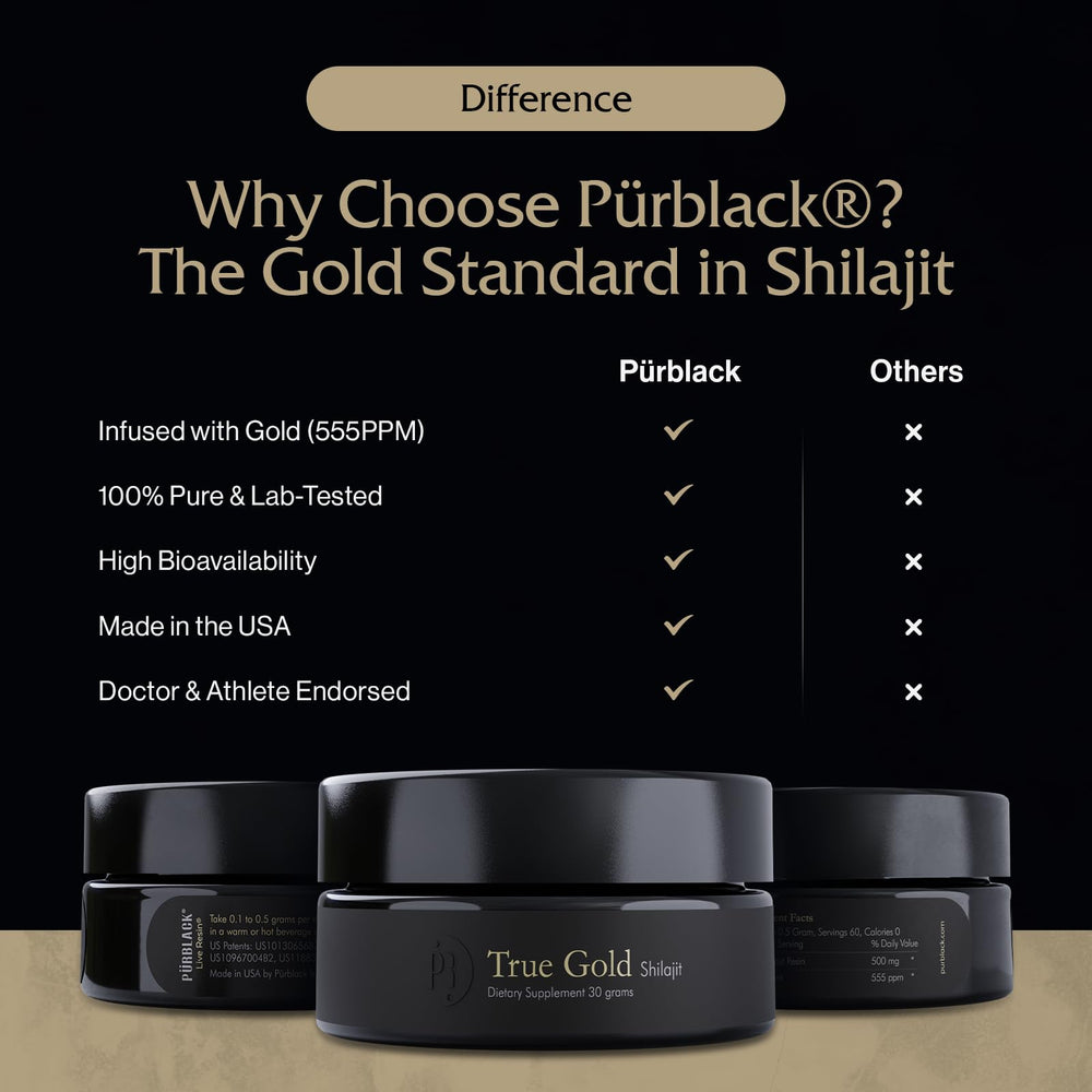 Fine gold flecks embedded in shilajit resin