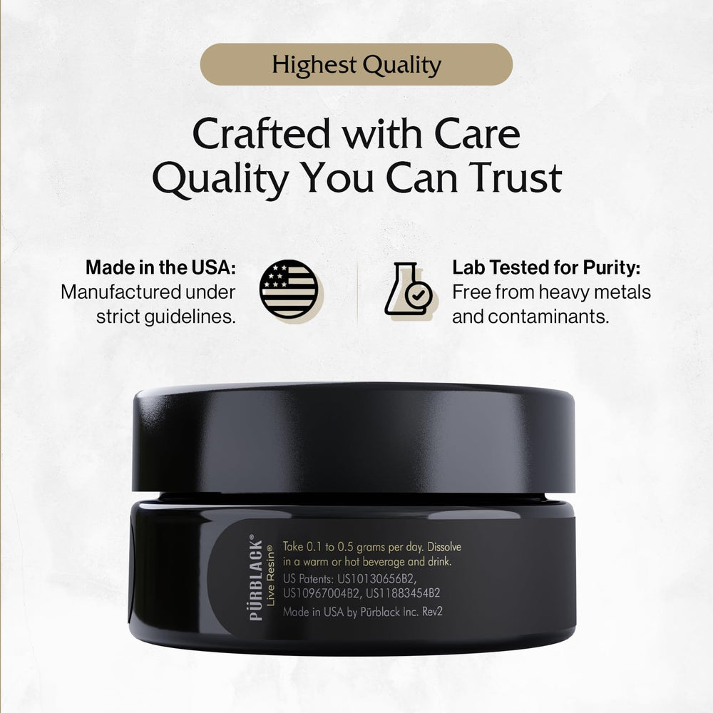 Purity and potency testing certificate with shilajit product