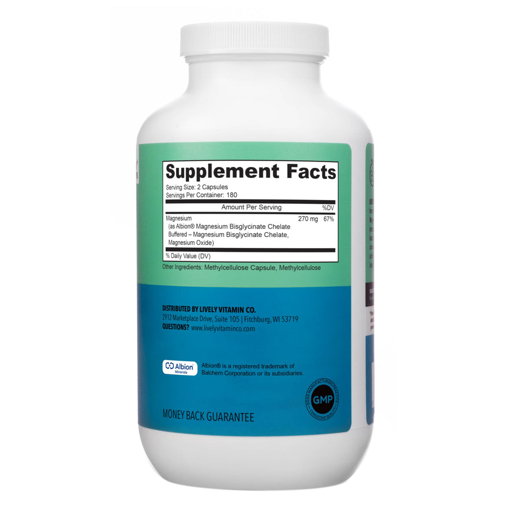 Magnesium Ease bottle open with capsules visible