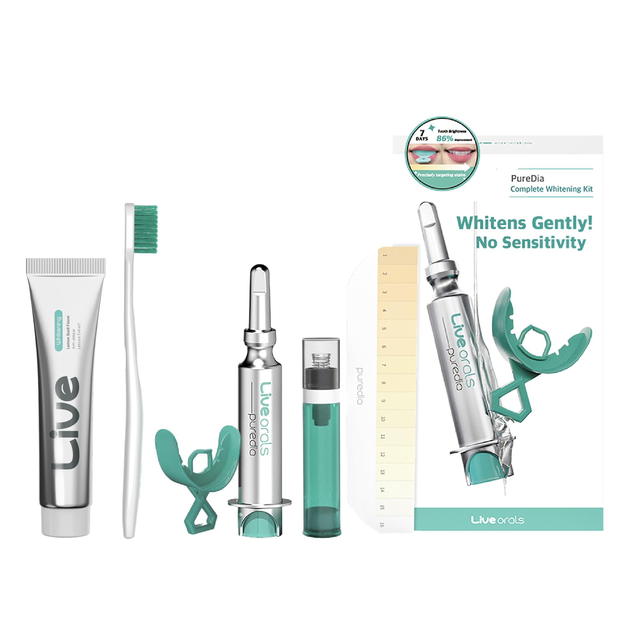 Close-up of 20g enamel-safe whitening toothpaste