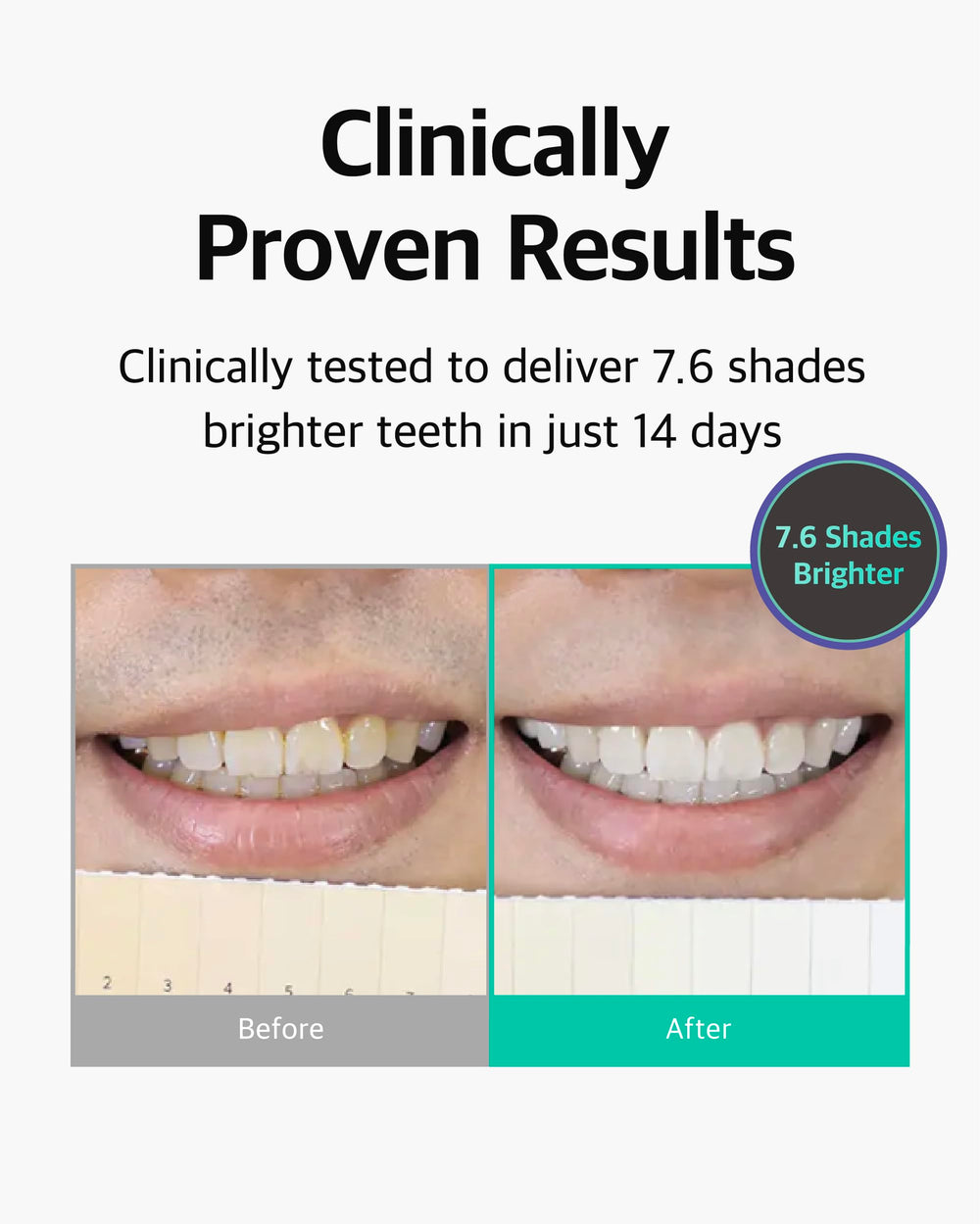 Tube of enamel-safe whitening toothpaste angled for use