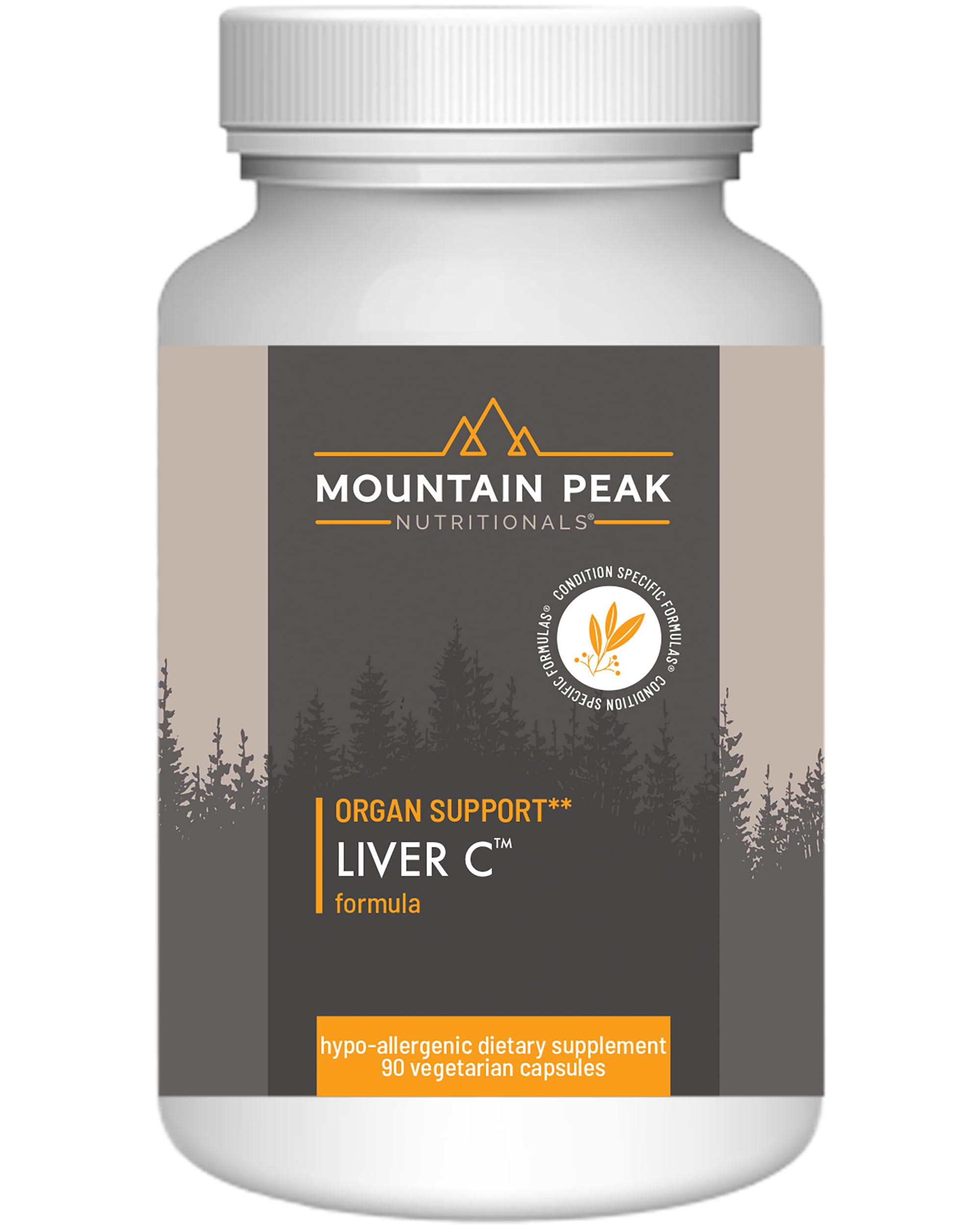 Mountain Peak Liver C bottle and capsules
