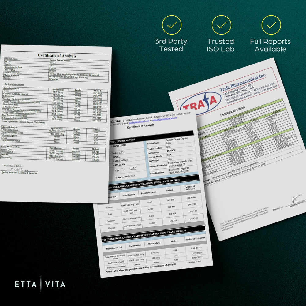 Close-up of Zeolite capsules