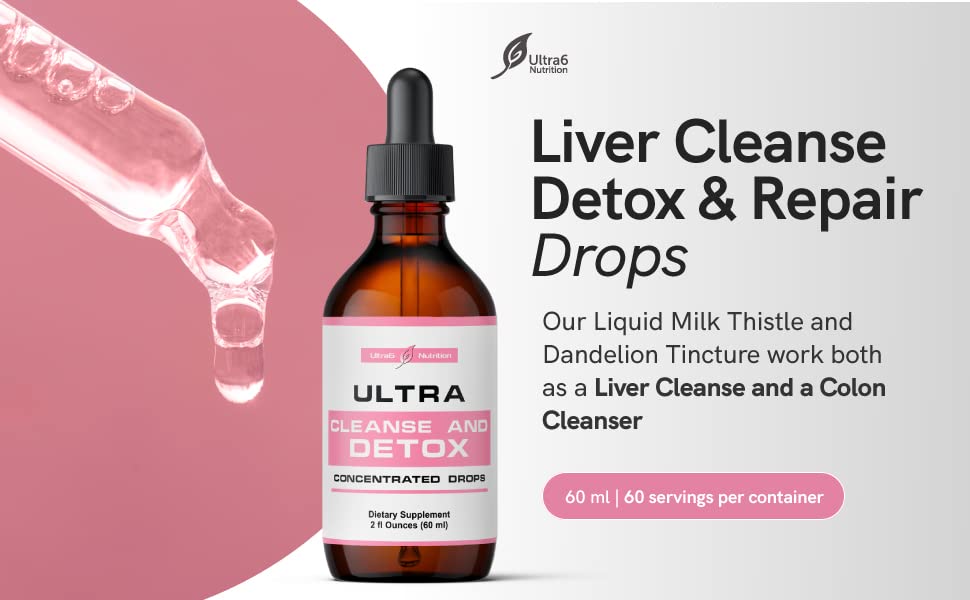 High absorption liver detox liquid drops illustration