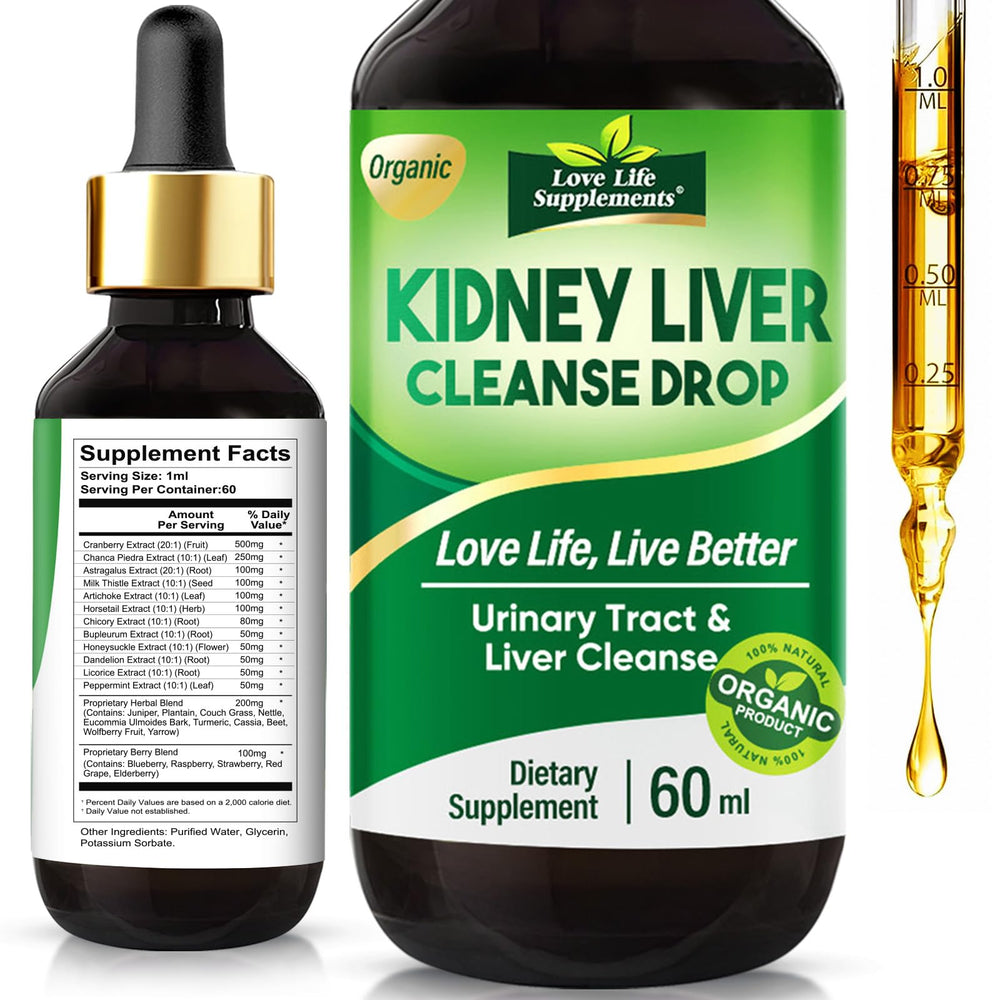 Liver cleansing drops with herbal formula