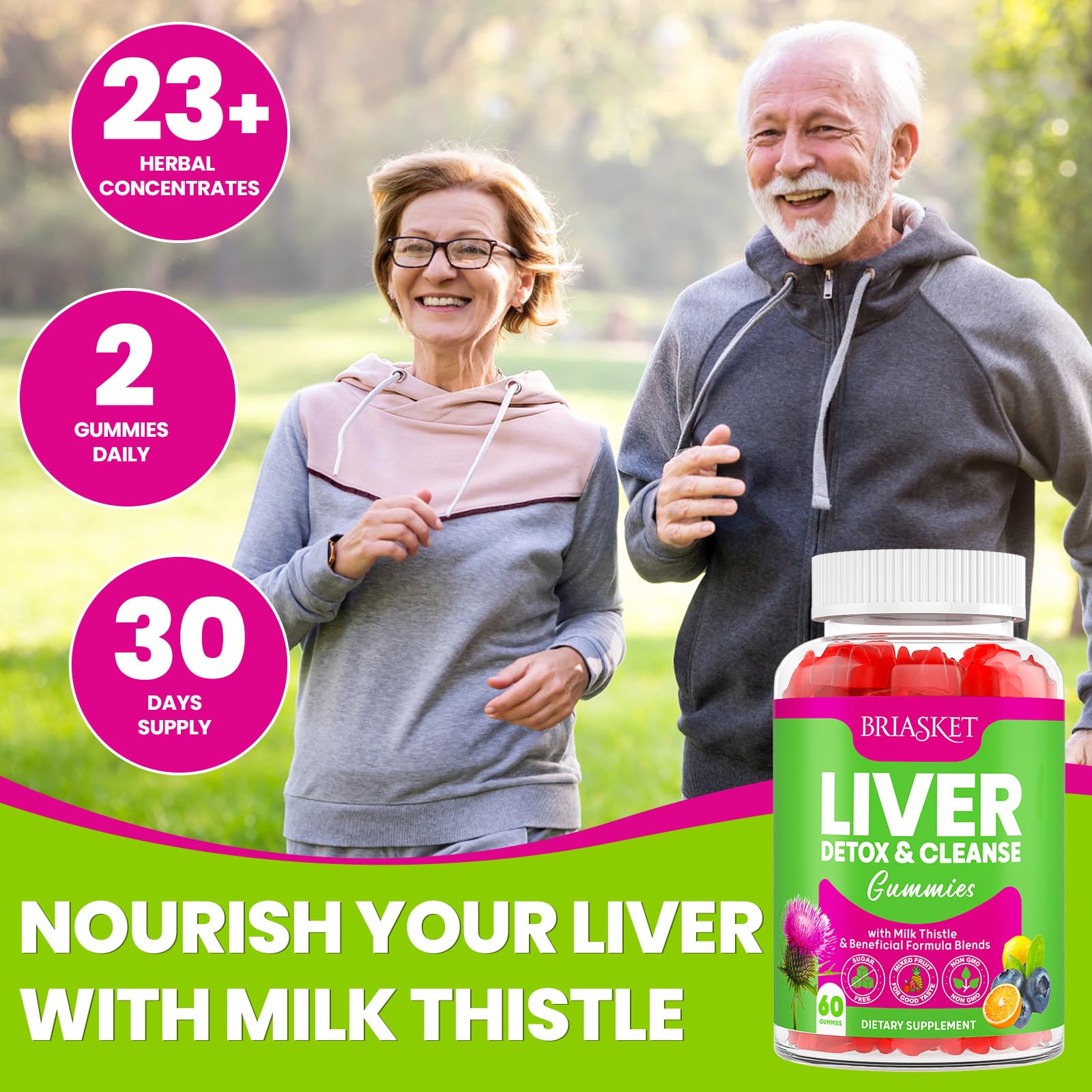Liver cleanse and diuretic action concept with plants