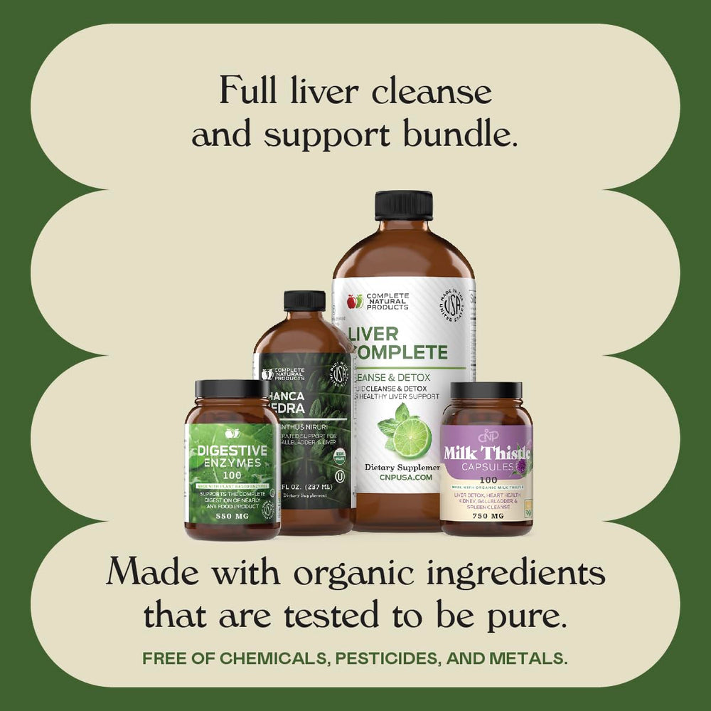 Liquid liver cleanse concept with pH balance imagery
