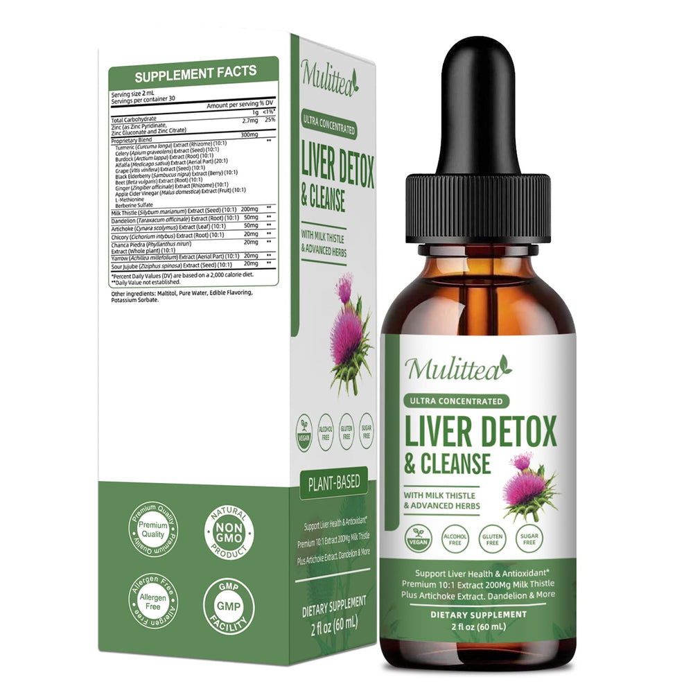 Bottle of Liver Health & Lymphatic Drainage Drops with dropper