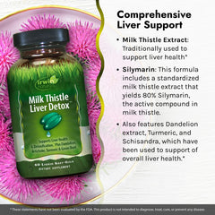 Close-up of liver health supplement bottle and product packaging