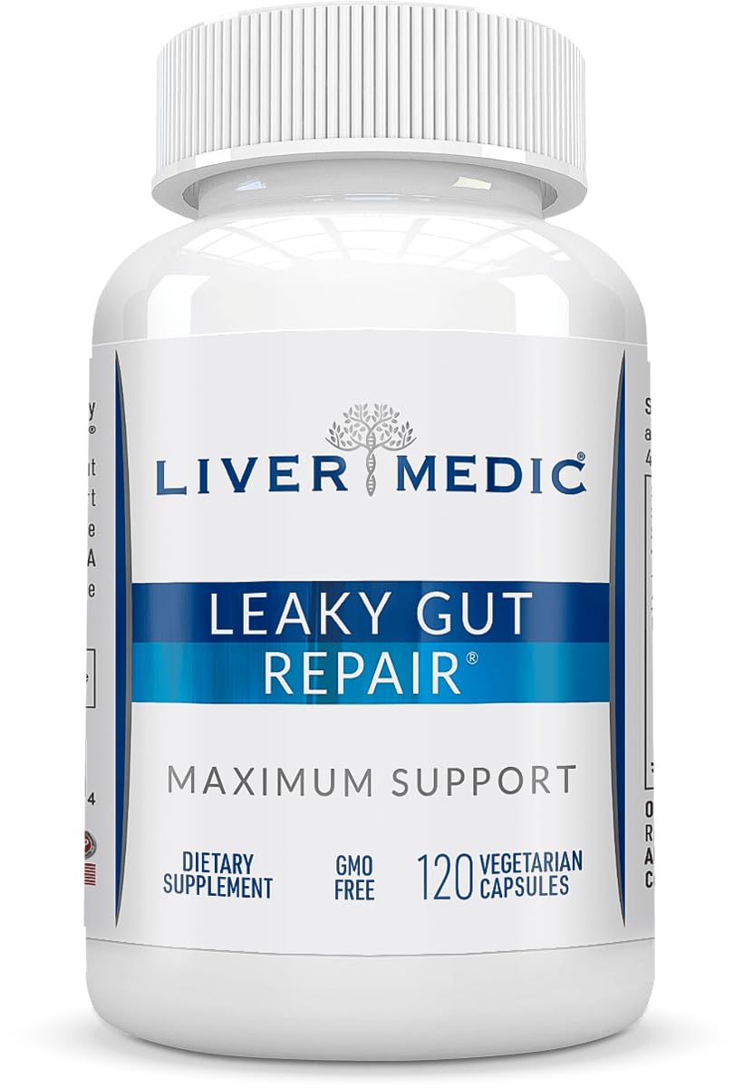 Bottle of Liver Medic Leaky Gut Repair 1000mg 120 capsules