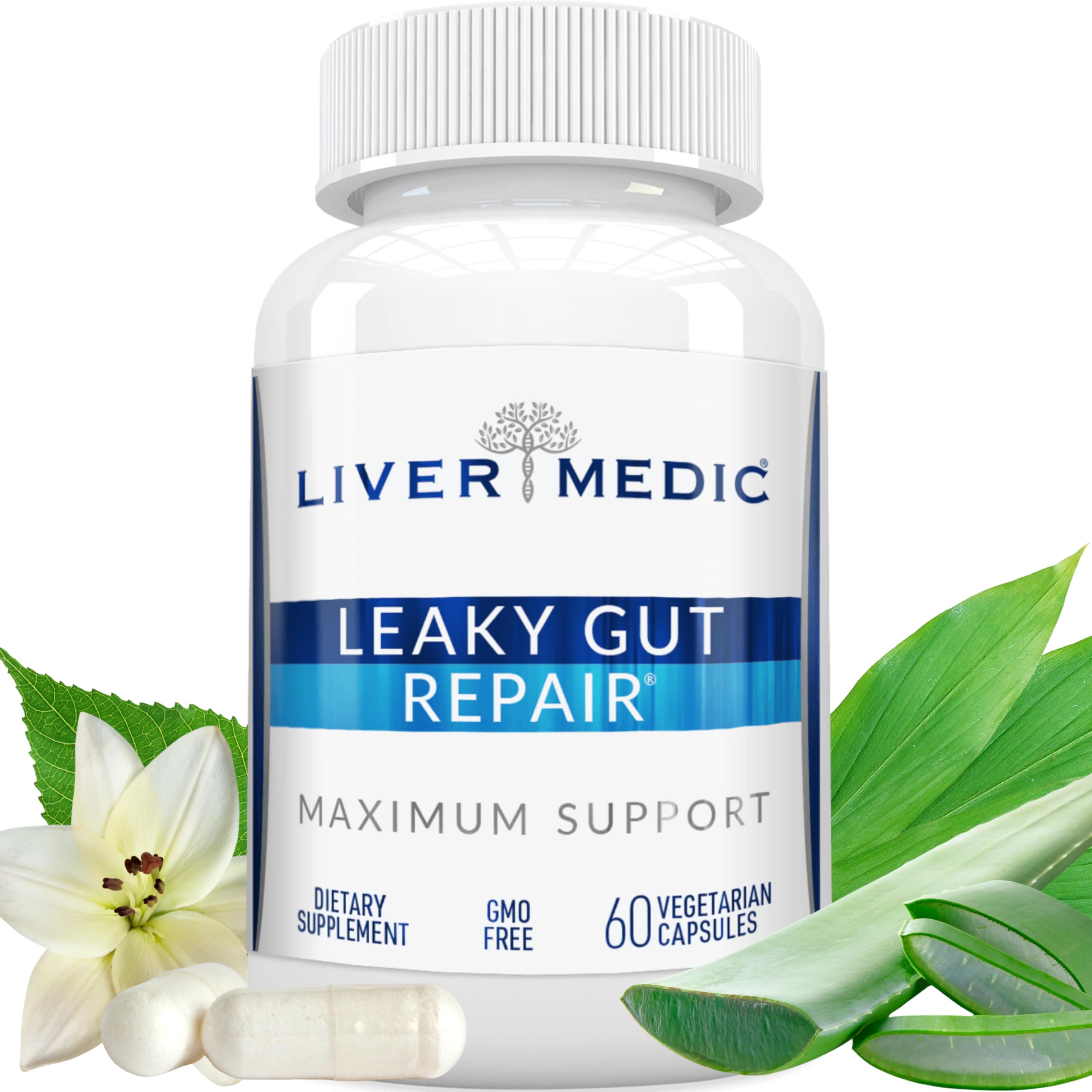 Liver Medic Leaky Gut Repair bottle on white background