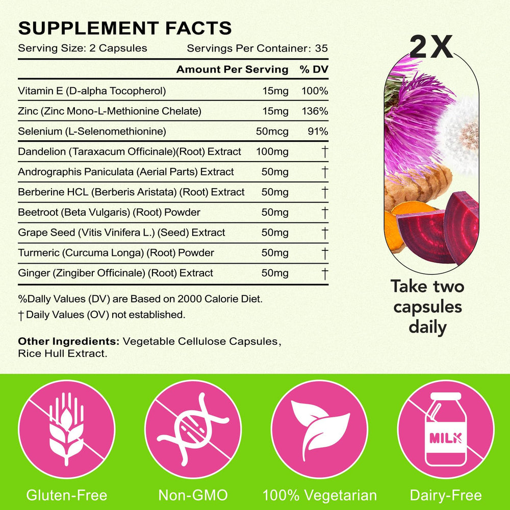 Boxed bottle packaging of Liver Renew Cleanse Detox with 70 capsules