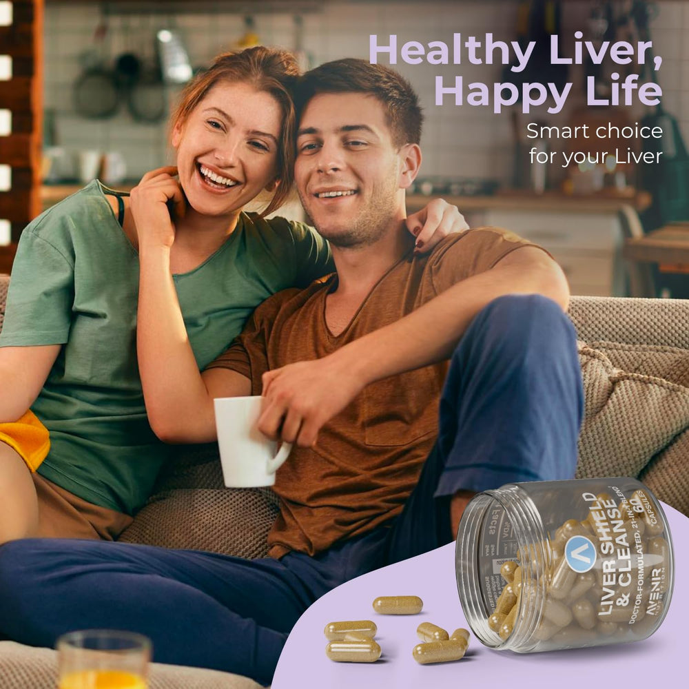 Lifestyle image showing daily detox regimen with Liver Shield & Cleanse