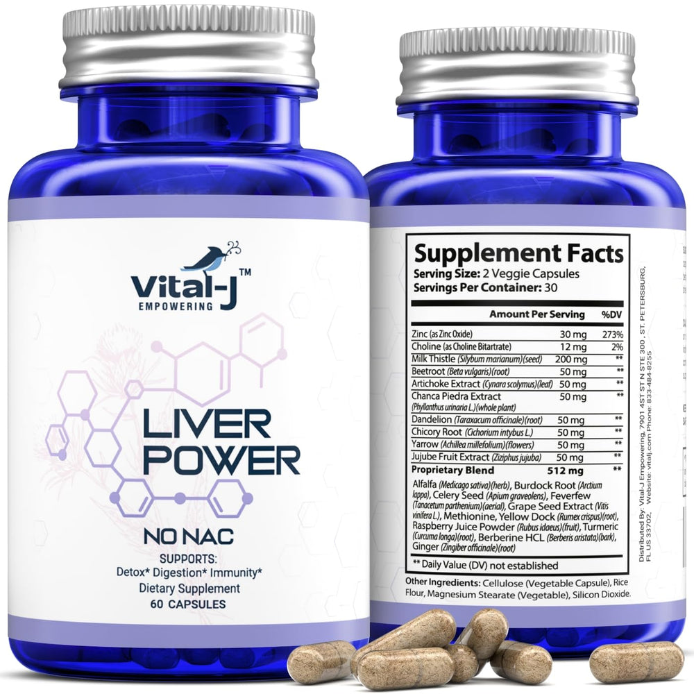 Bottle of 21-IN-1 Liver Support Detox & Repair with Milk Thistle and Beetroot, 120 capsules