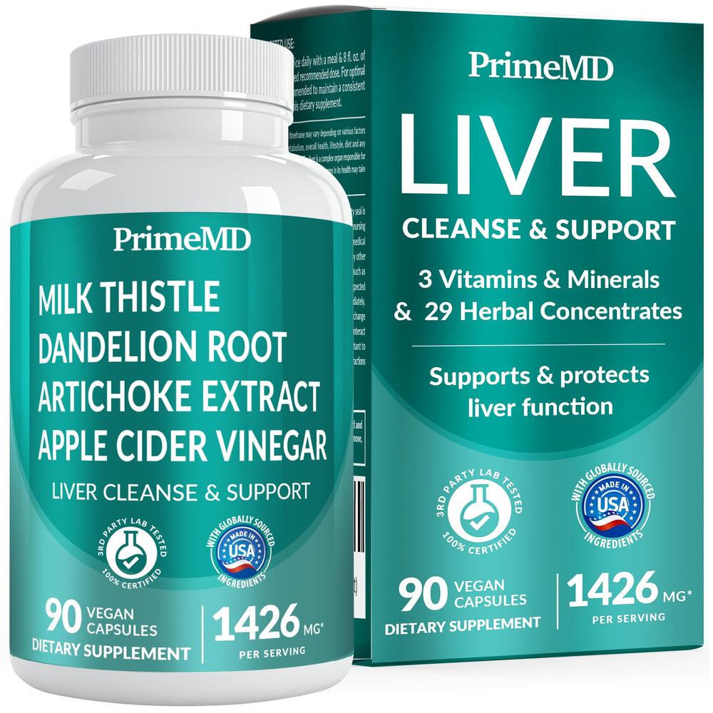 Bottle of 32-in-1 Liver Support Supplement with capsules