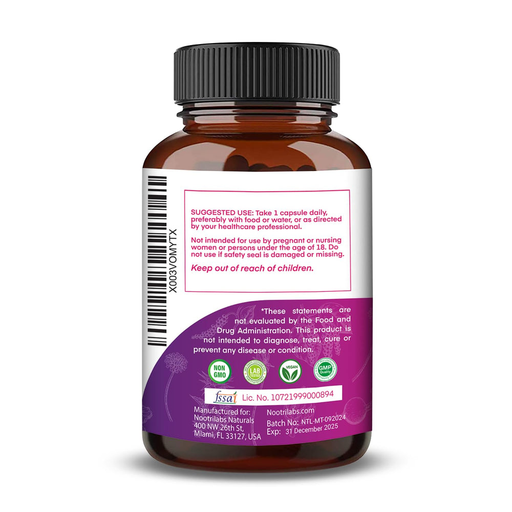 Beetroot extract and NAC components on label
