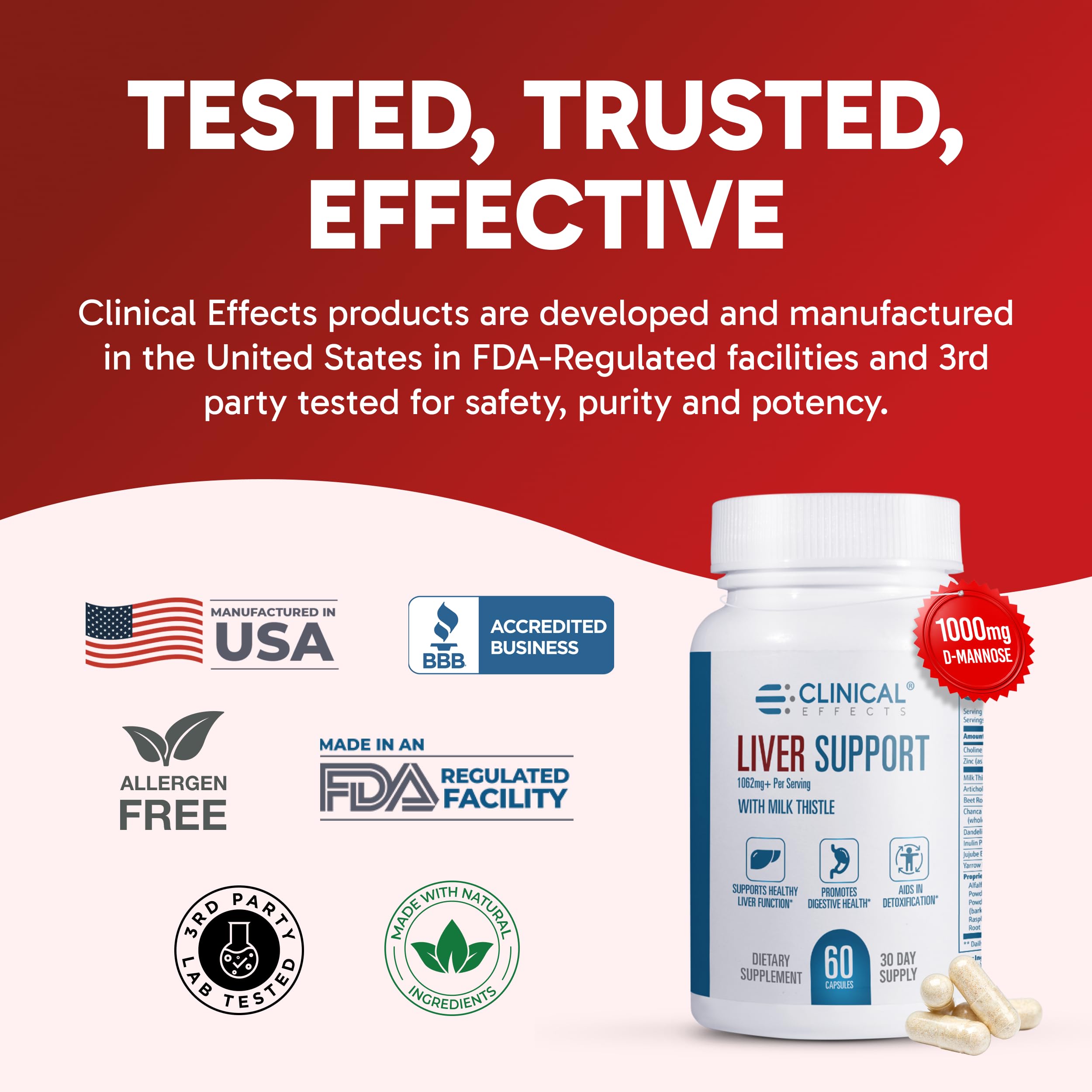Liver Support bottle with Made in USA label