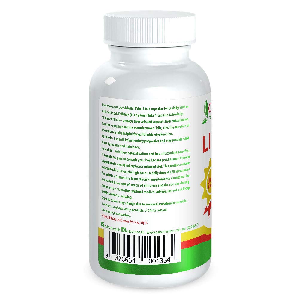 Liver-support herbal blend including turmeric and milk thistle