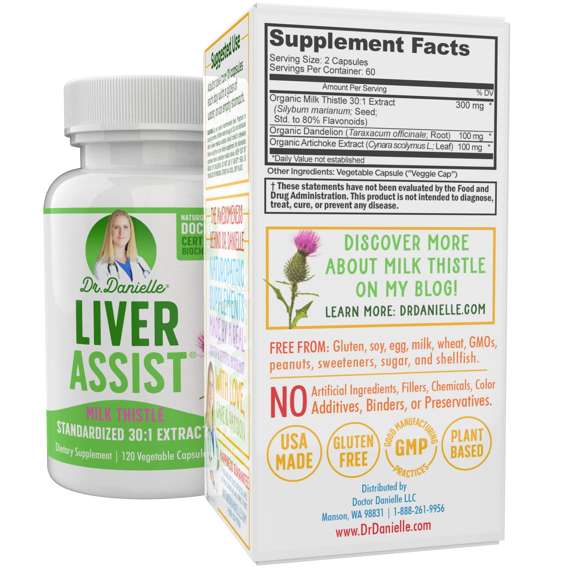 Milk thistle liver support capsules (120 count)