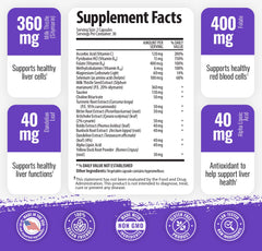 Close-up of 1 Body Liver Support bottle label