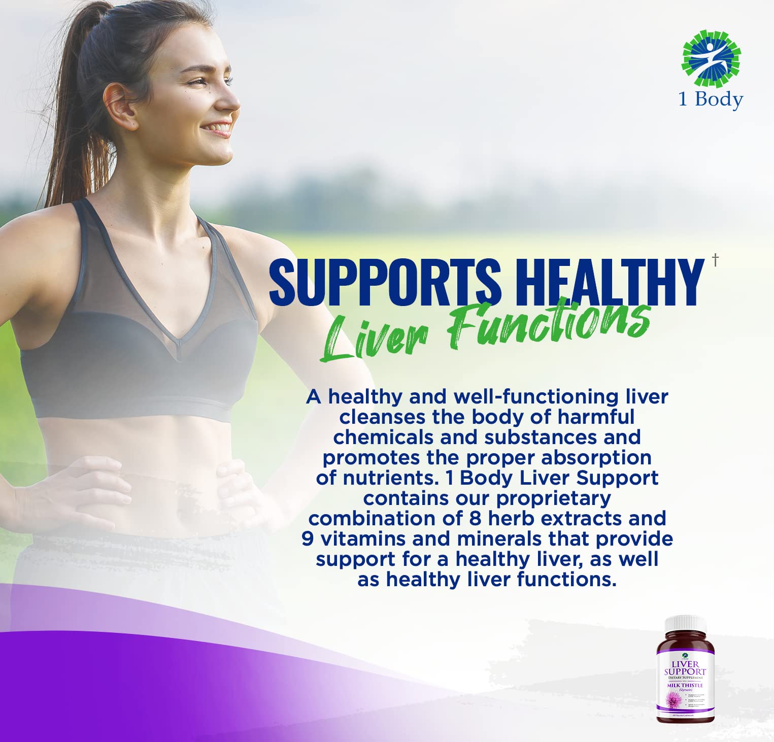 Lifestyle image promoting liver health and vitality