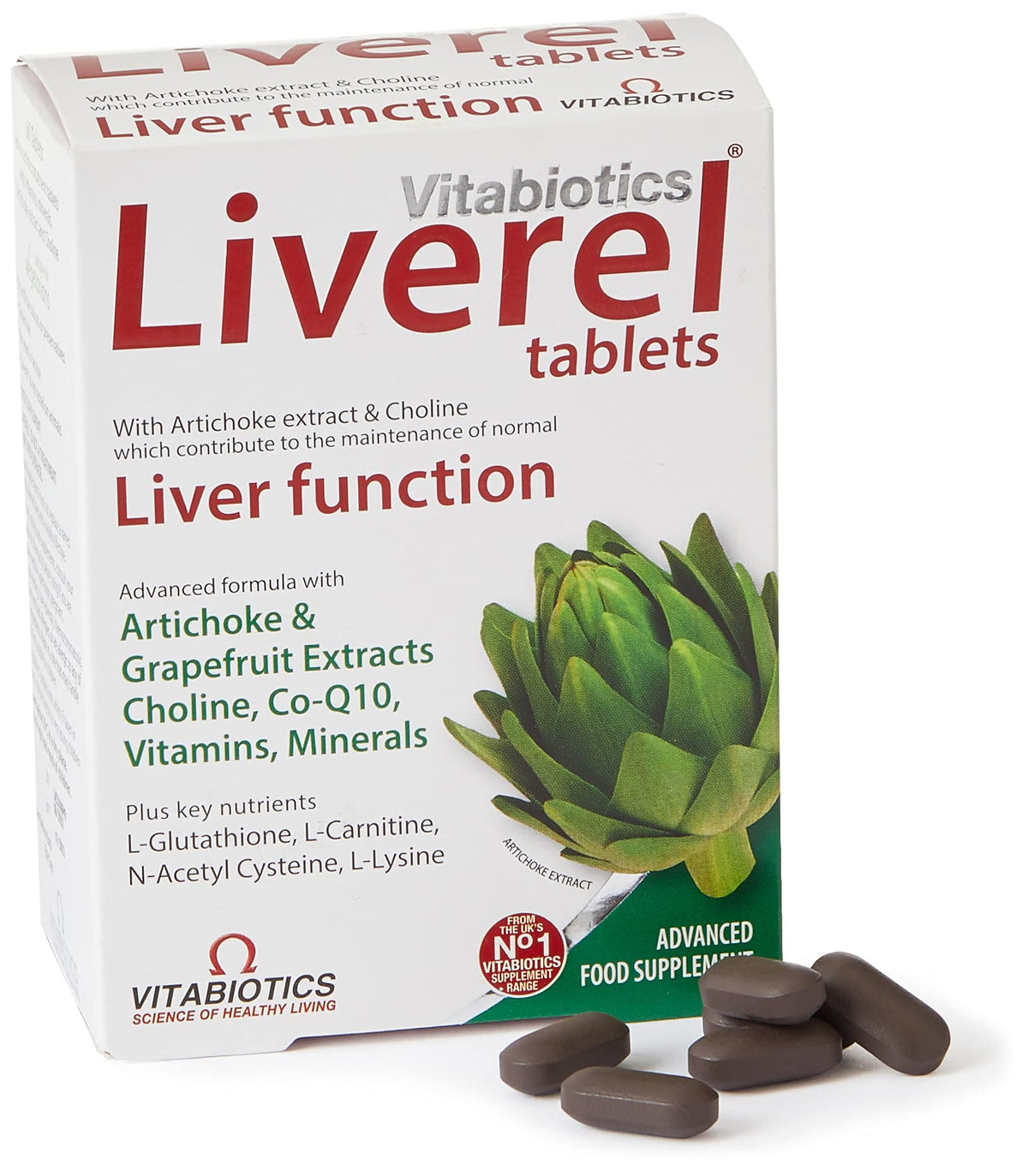 Liverel Vitabiotics bottle and box packshot