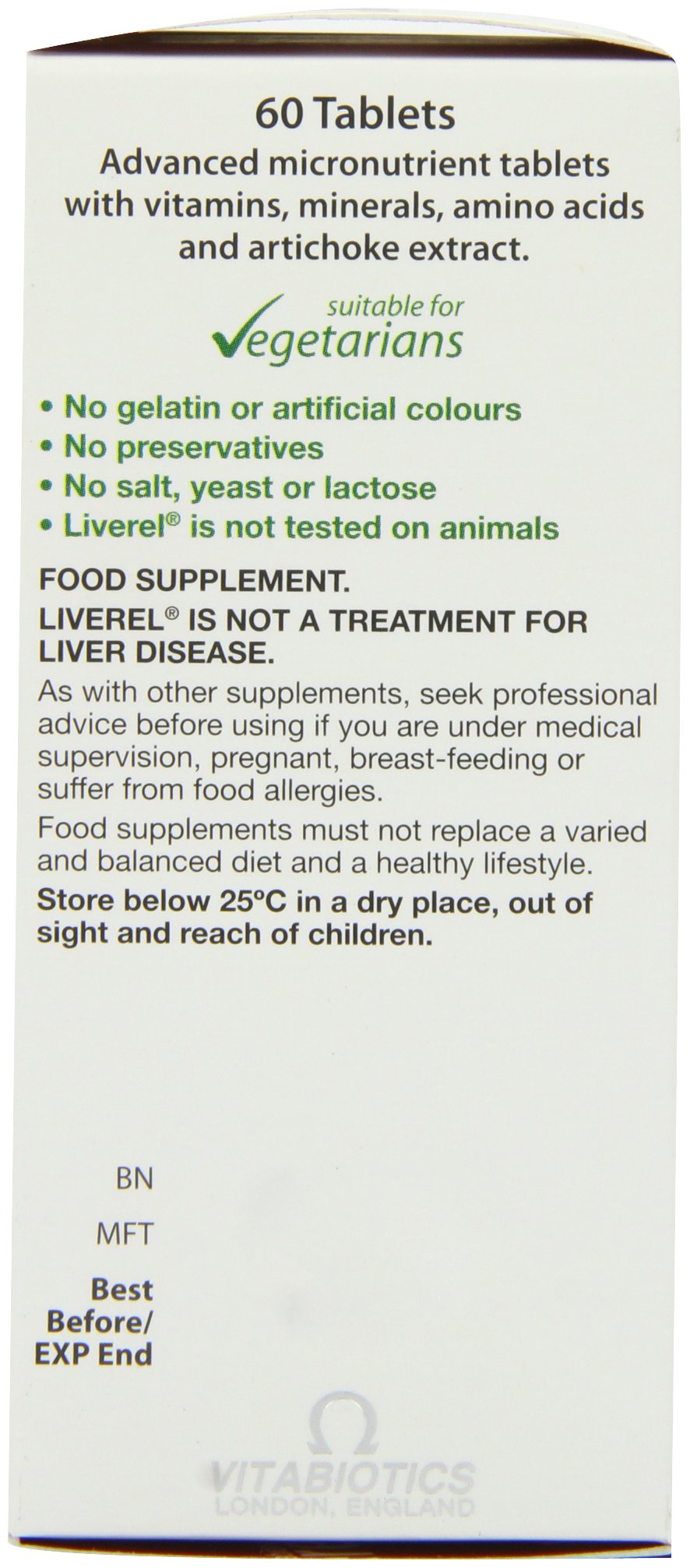 Liverel Vitabiotics box front