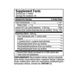 LIVERITE Liver Aid 150 tablets back label