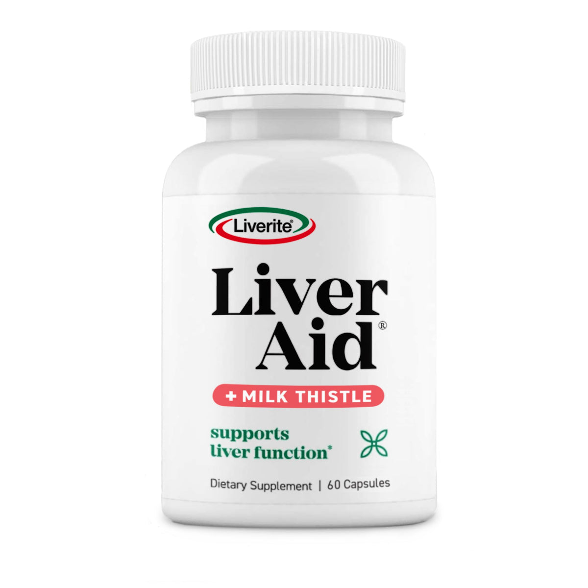 Bottle of Liverite Liver Aid with Milk Thistle - 60 capsules