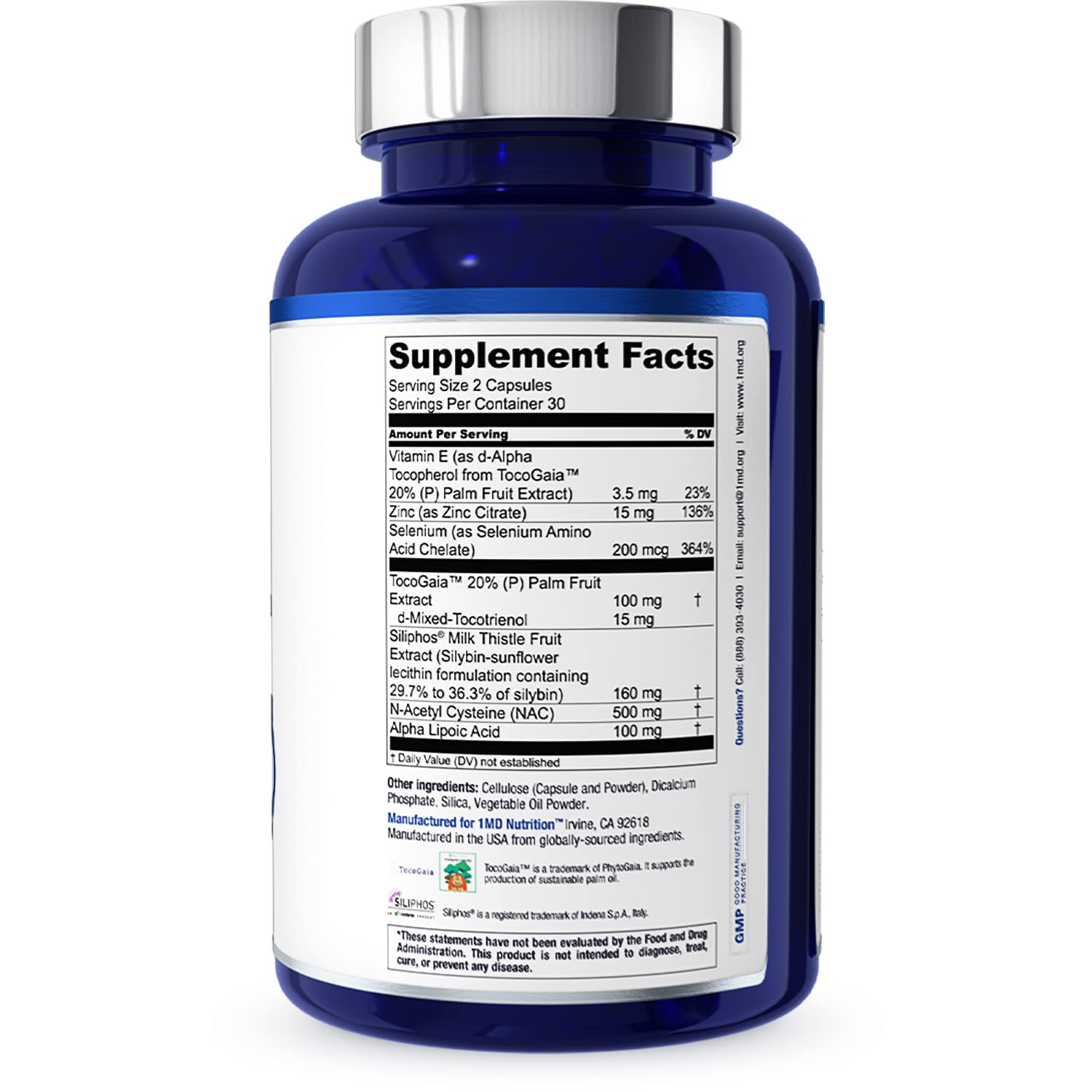 LiverMD bottle displaying 60 capsules