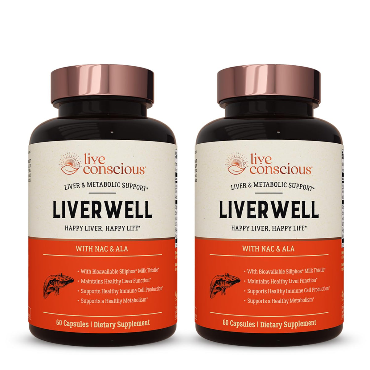 LiverWell 2-pack bottle front and label