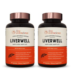 LiverWell 2-pack bottle front and label