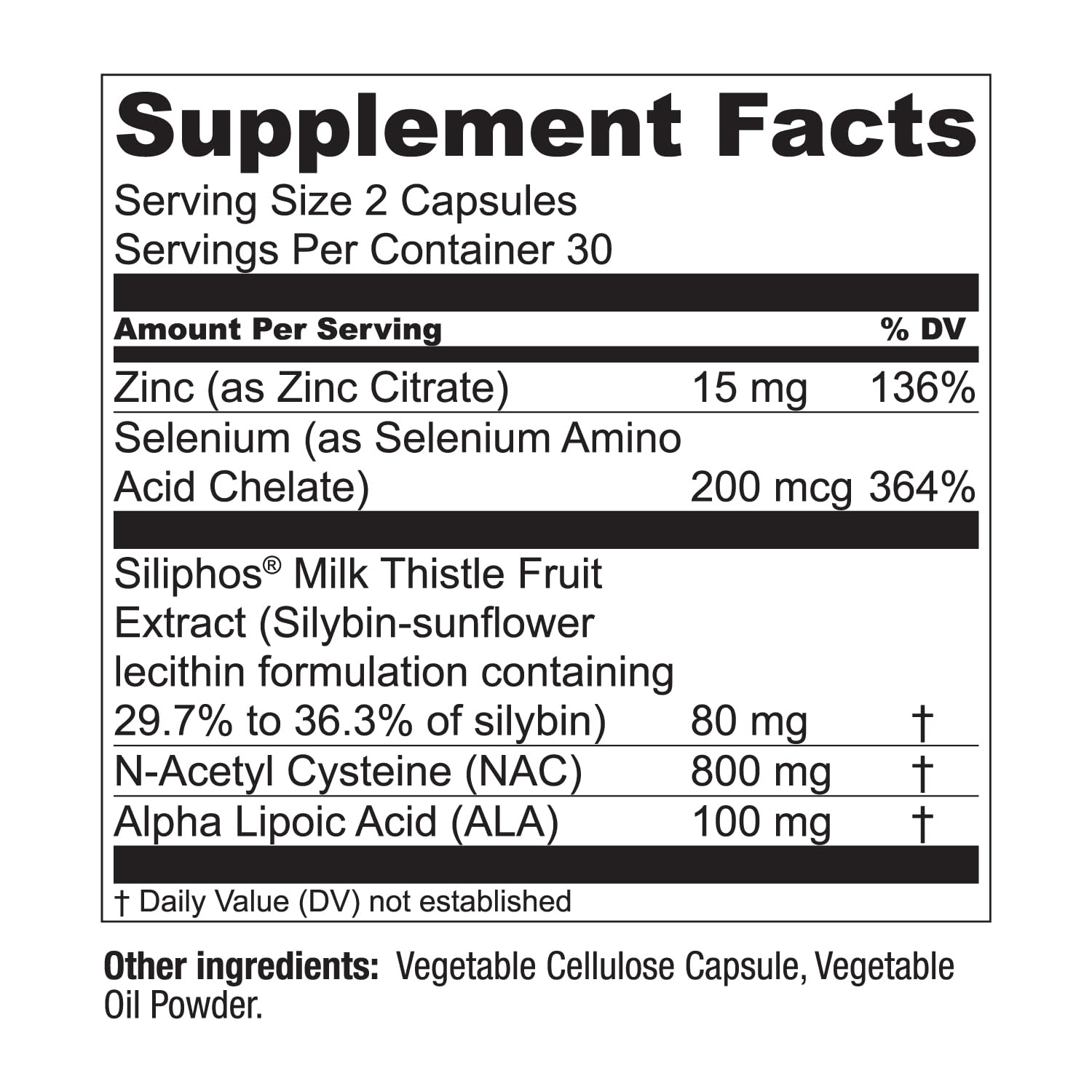 N-acetyl cysteine ingredient symbol and capsules