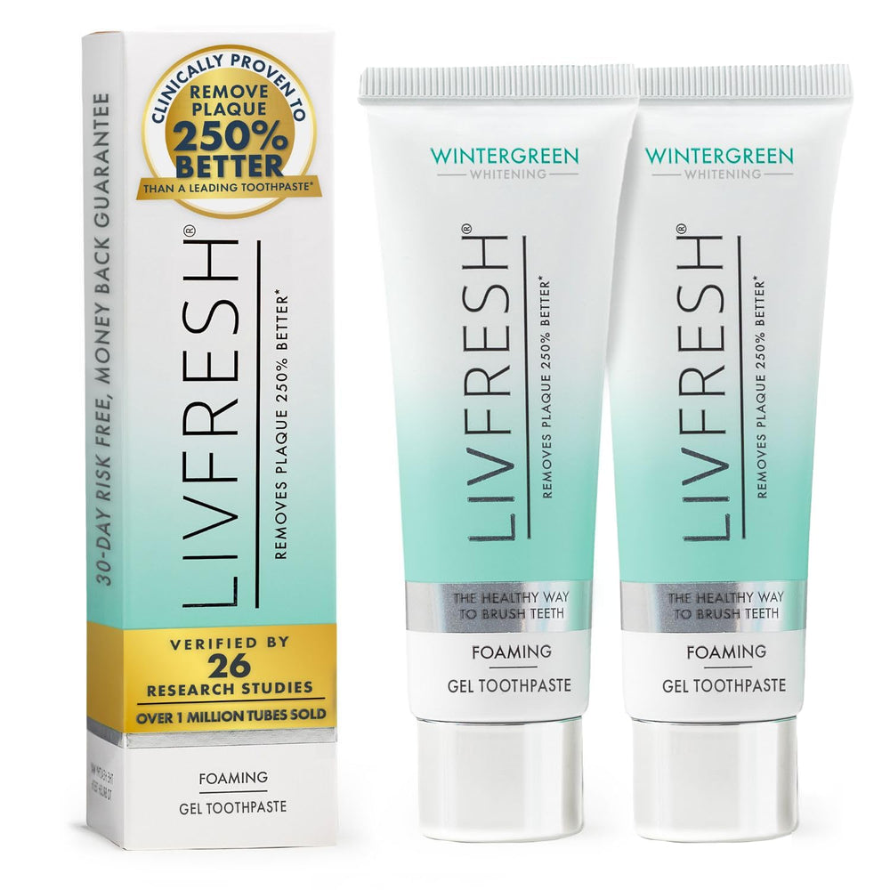 LIVFRESH Toothpaste Gel 2-Pack Wintergreen packaging front view