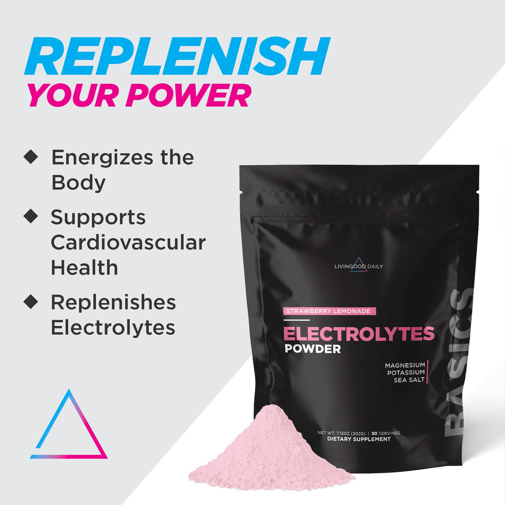 Livingood Daily Electrolytes scoop measures a quick hydration boost