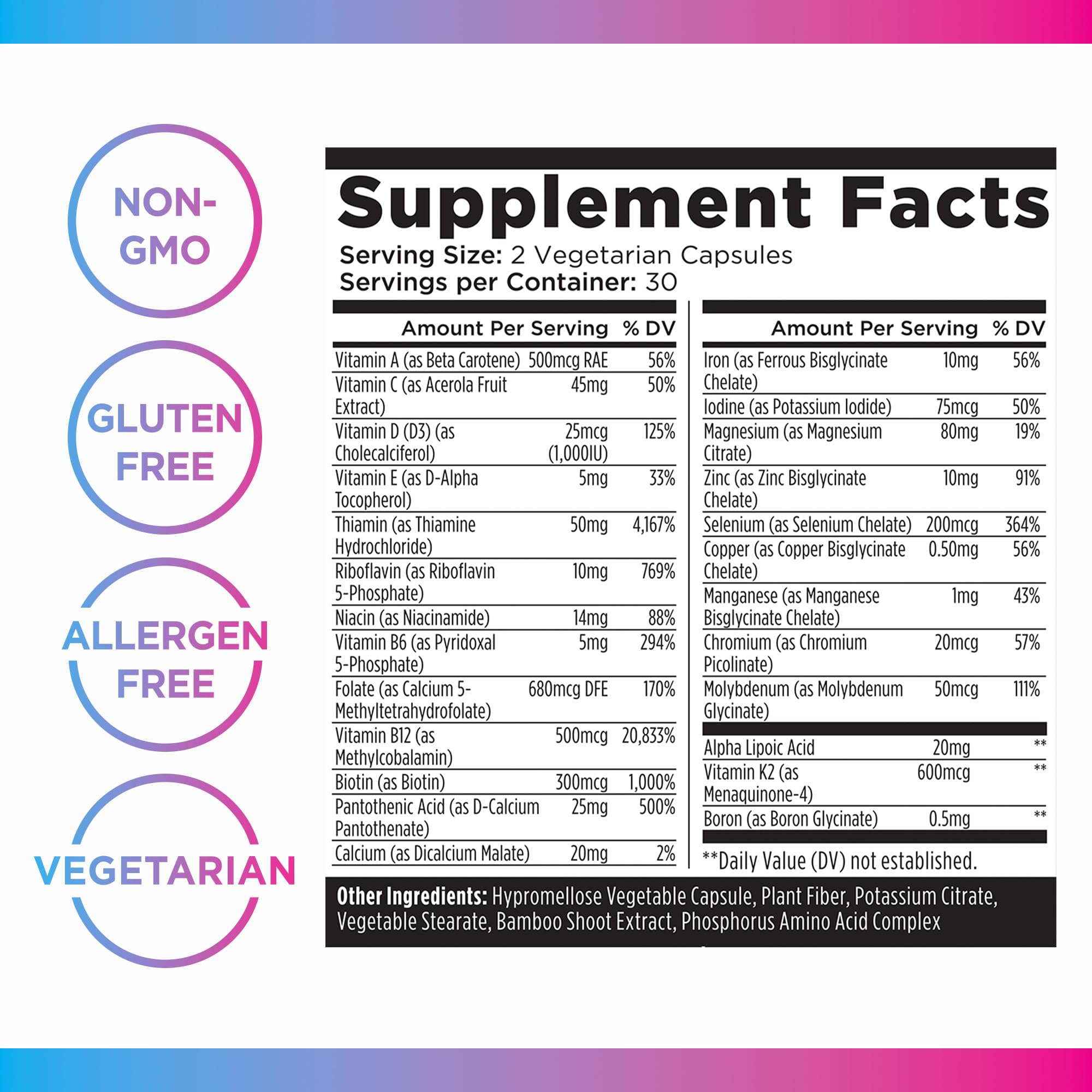 Alpha Lipoic Acid and other essential nutrients included in Livingood Daily multivitamin