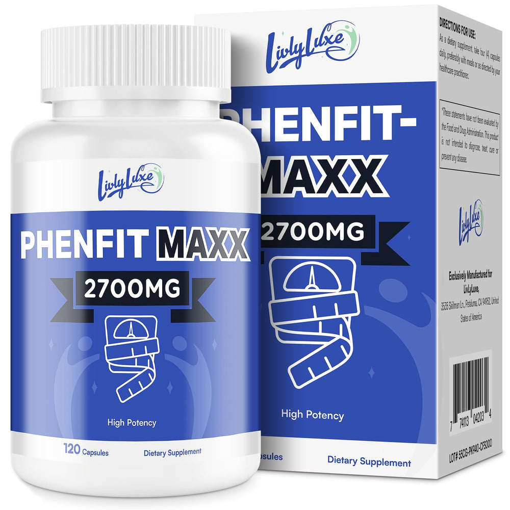 LivLyLuxe PhenFit-Maxx bottle label highlights metabolism-supporting ingredients.