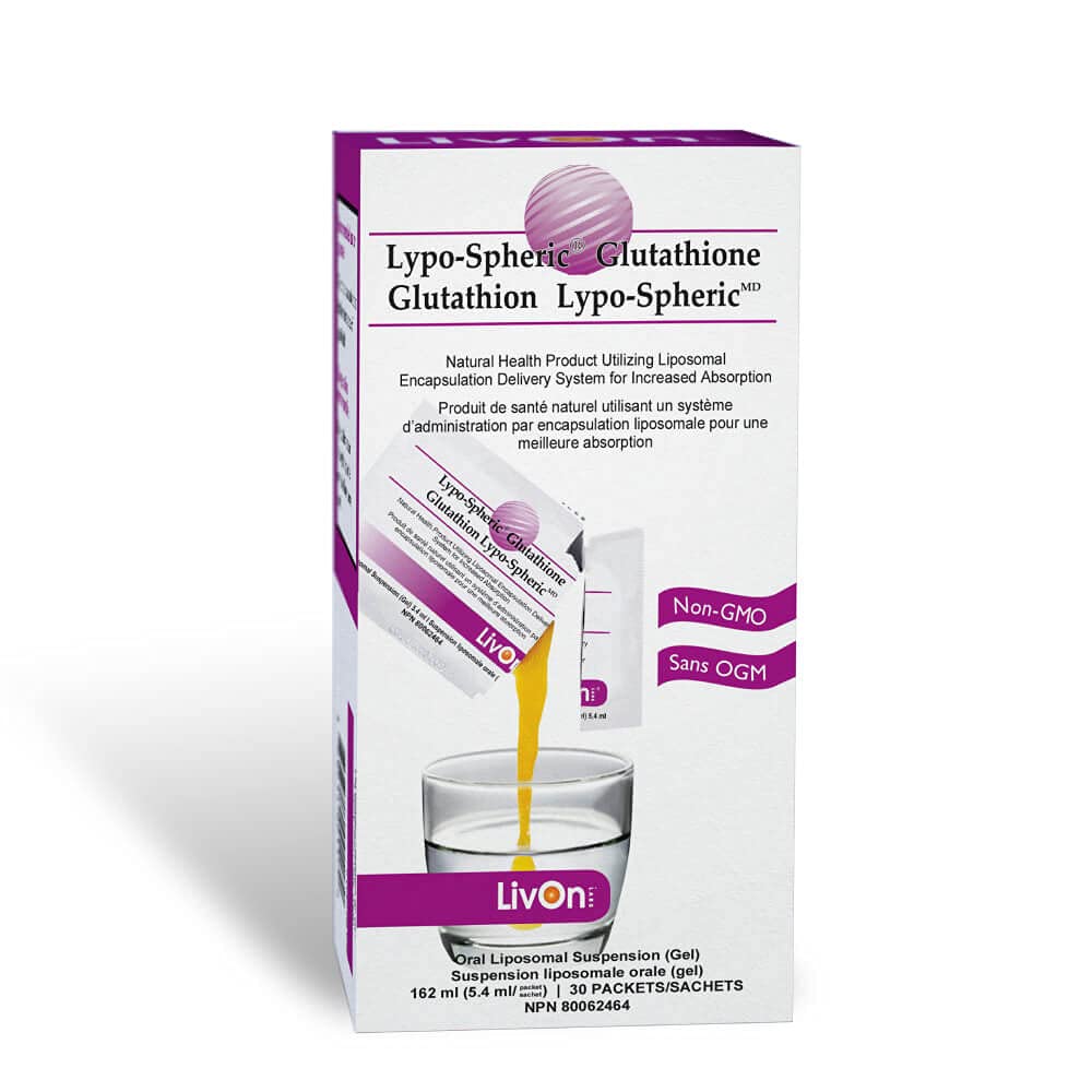 LivOn Lypo-Spheric Glutathione bottle with label