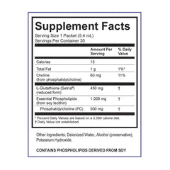 Front of packet showing 450 mg Glutathione per packet