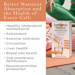 Graphic illustrating liposome encapsulation and essential phospholipids