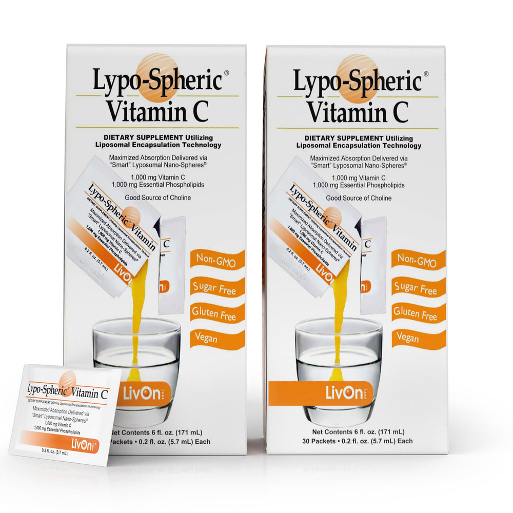 LivOn Lypo-Spheric Vitamin C packet – 1,000 mg Vitamin C with 1,000 mg essential phospholipids