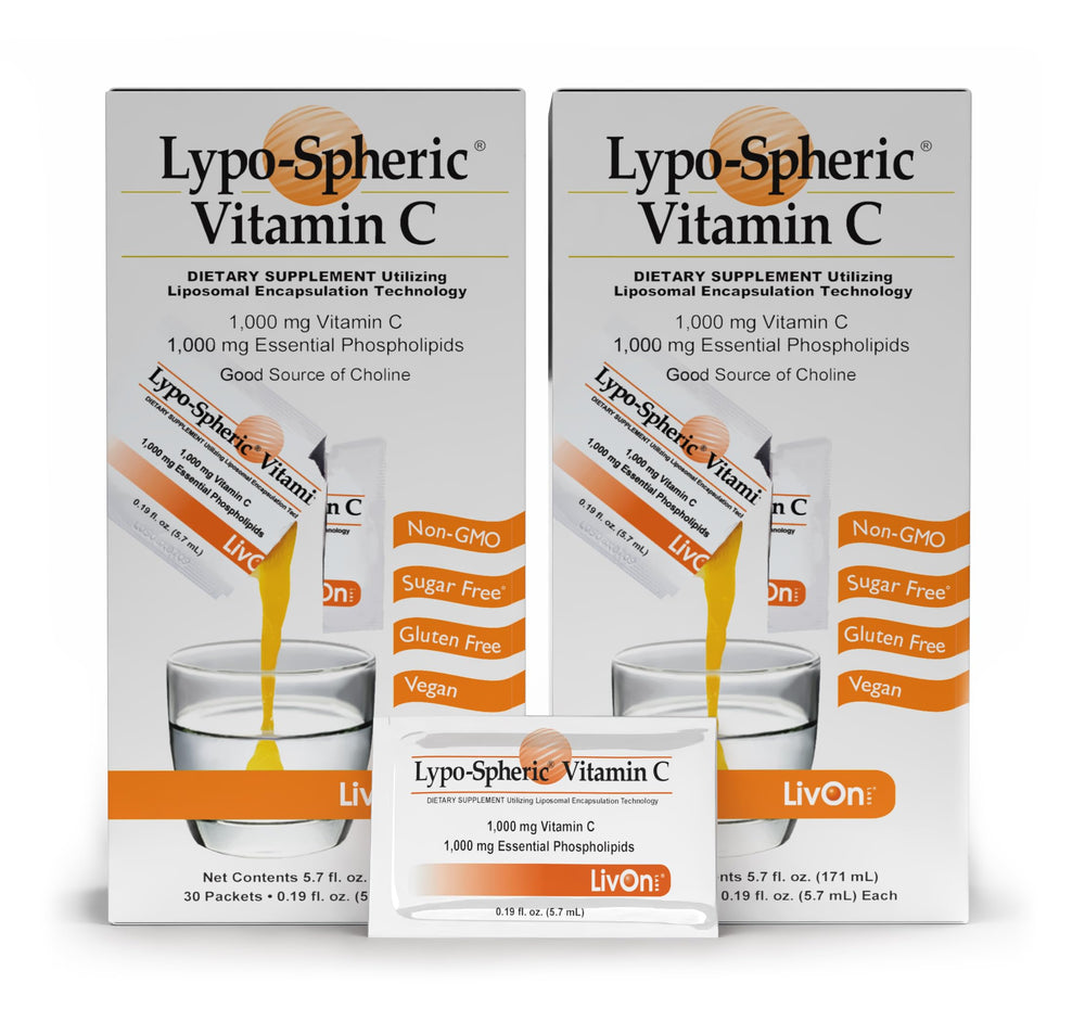LivOn Lypo-Spheric Vitamin C two-carton package, ideal for daily immune support.