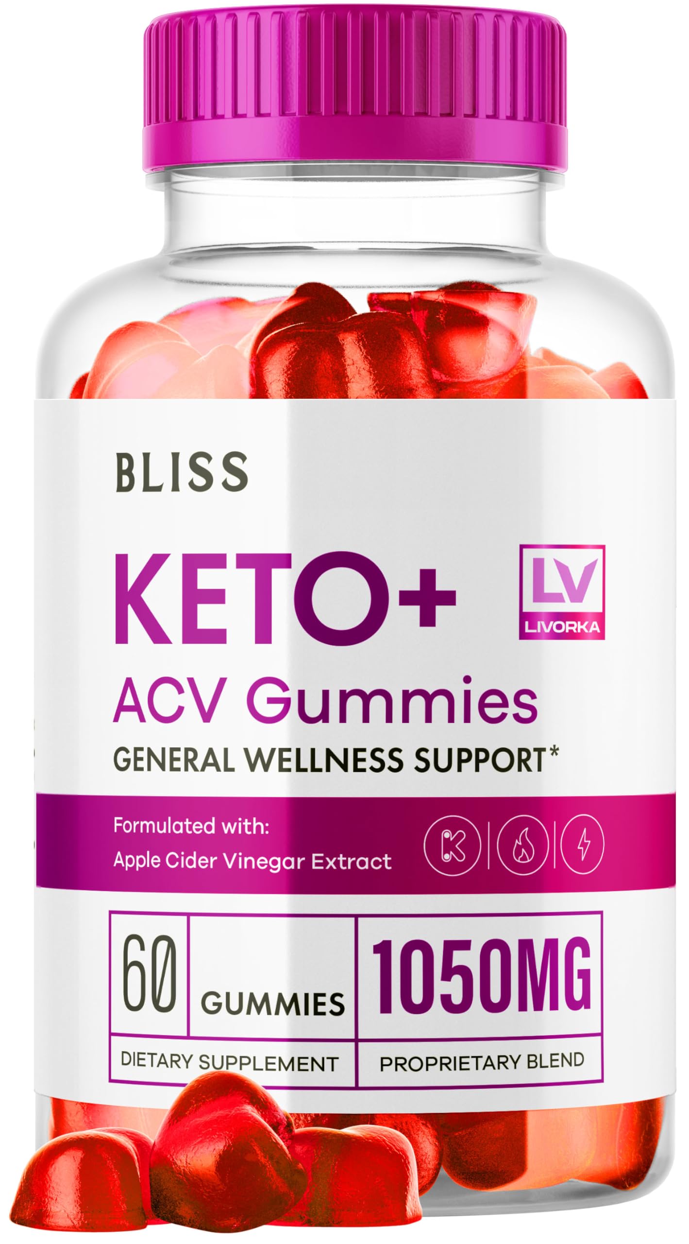 LIVORKA Bliss Keto ACV Gummies packaging shows on-the-go weight management appeal