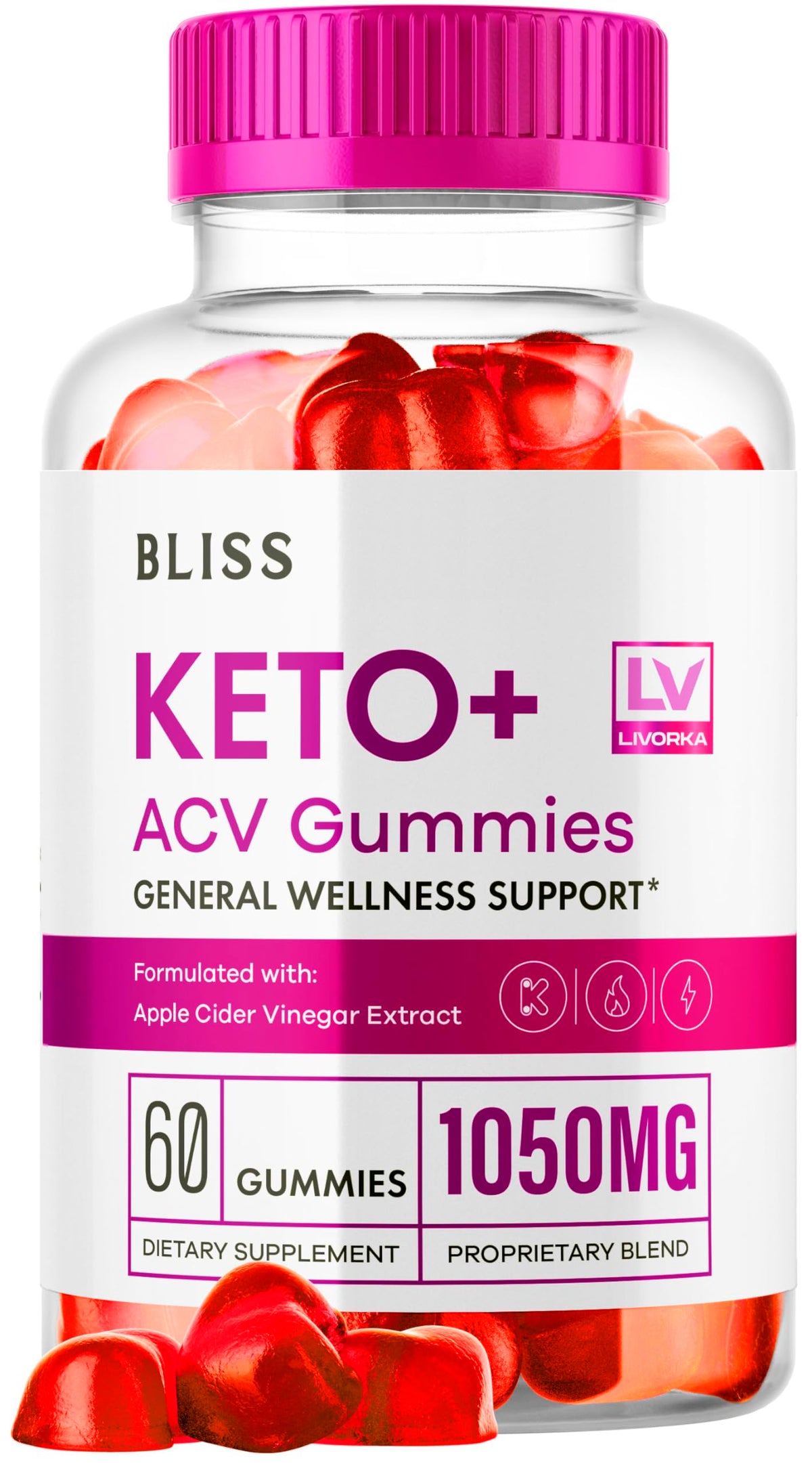 LIVORKA Bliss Keto ACV Gummies packaging shows on-the-go weight management appeal