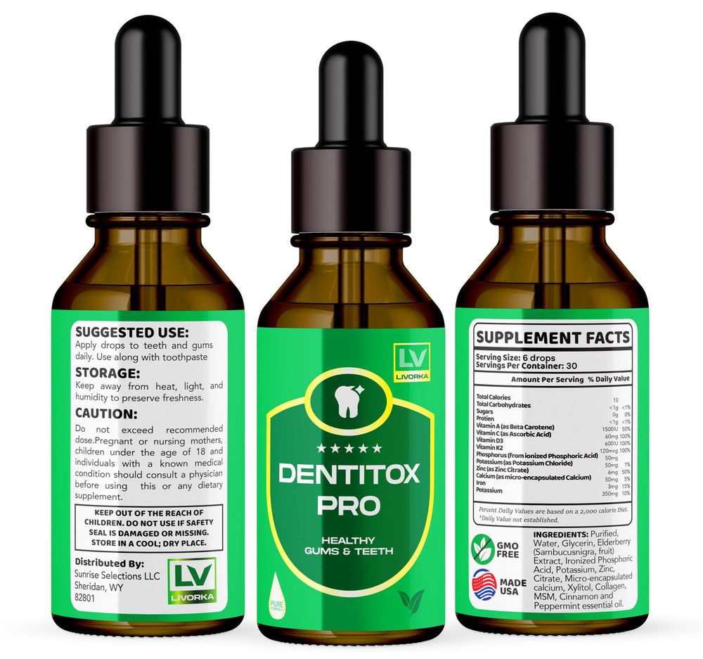 Made in USA production of Dentitox Pro Drops
