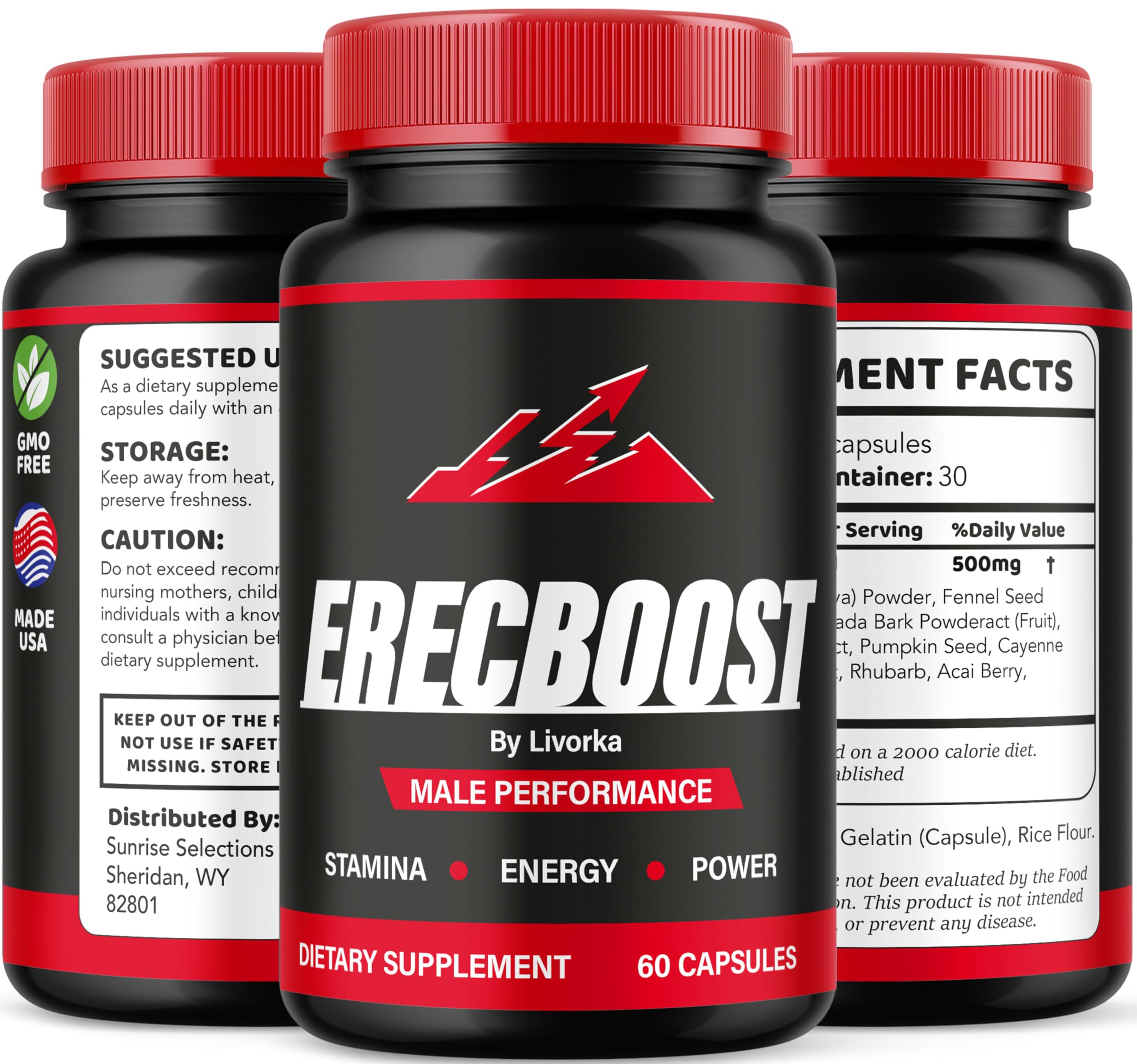 LIVORKA ErecBoost 5-pack packaging image suggests convenient value and all-natural formula